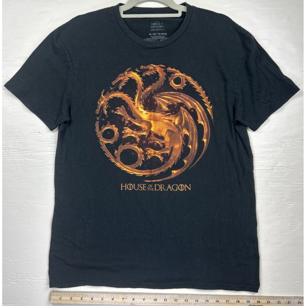 House Of The Dragon GOT Mens XL‎ Black T Shirt
